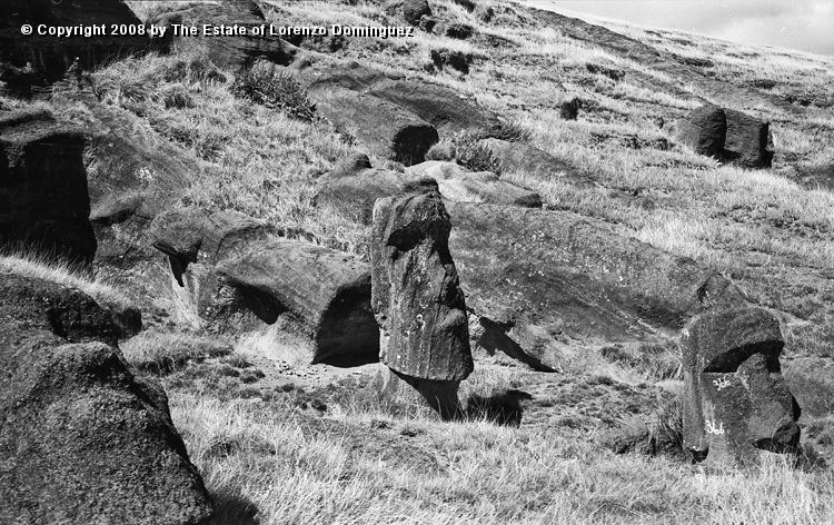 RRI_Cantera_Interior_26.jpg - Easter Island. 1960. Interior quarry of Rano Raraku.
