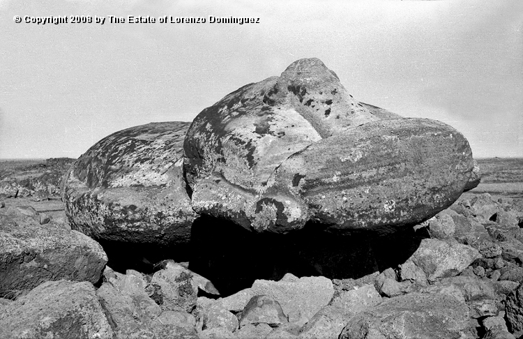 TDM_Moai_03.jpg - Easter Island. 1960. Ahu Tongariki. Photograph taken shortly after the destruction of the ahu by the tsunami of May 22, 1960.