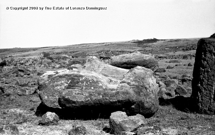 TDM_Moai_07.jpg - Easter Island. 1960. Ahu Tongariki. Photograph taken shortly after the destruction of the ahu by the tsunami of May 22, 1960.