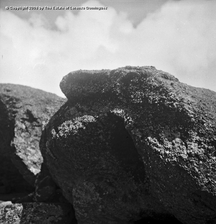 TDM_Sombrero_01.jpg - Easter Island. 1960. Ahu Tongariki. Rests of the  hat of a moai. Photograph taken shortly after the destruction of the ahu by the tsunami of May 22, 1960.