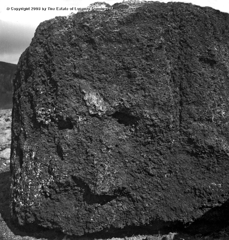 TDM_Sombrero_02.jpg - Easter Island. 1960. Ahu Tongariki. Rests of the  hat of a moai.  Photograph taken shortly after the destruction of the ahu by the tsunami of May 22, 1960.