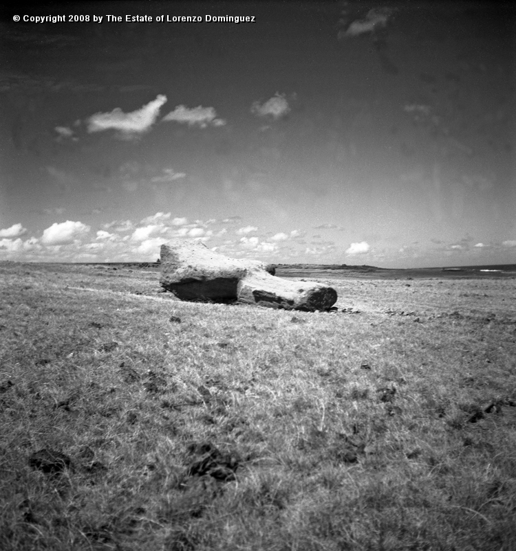 CDM_Moai_04.jpg - Easter Island. 1960.  Moai on the transport road.