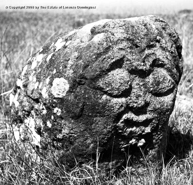ORO_097.jpg - Easter Island. 1960. Orongo. Petroglyph head.