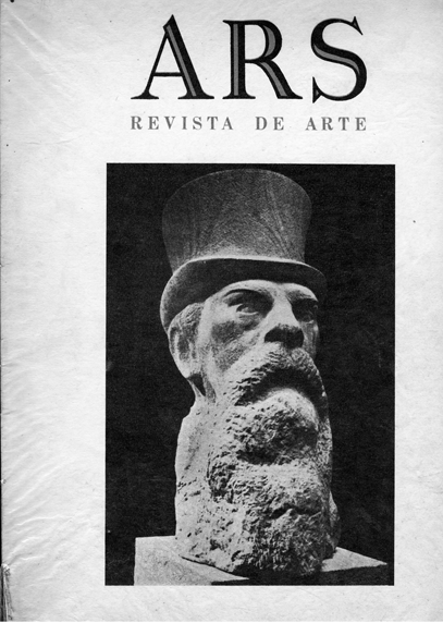 Tapa de la revista ARS con fotograf&iacute;a de la escultura a Leandro Alem de Lorenzo Dom&iacute;nguez